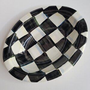 MacKenzie‑Childs Courtly Check Soap Dish – Enamel Bath Decor - NEW